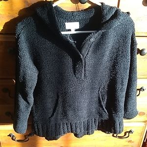 Lou and grey soft sweater with hood and two front